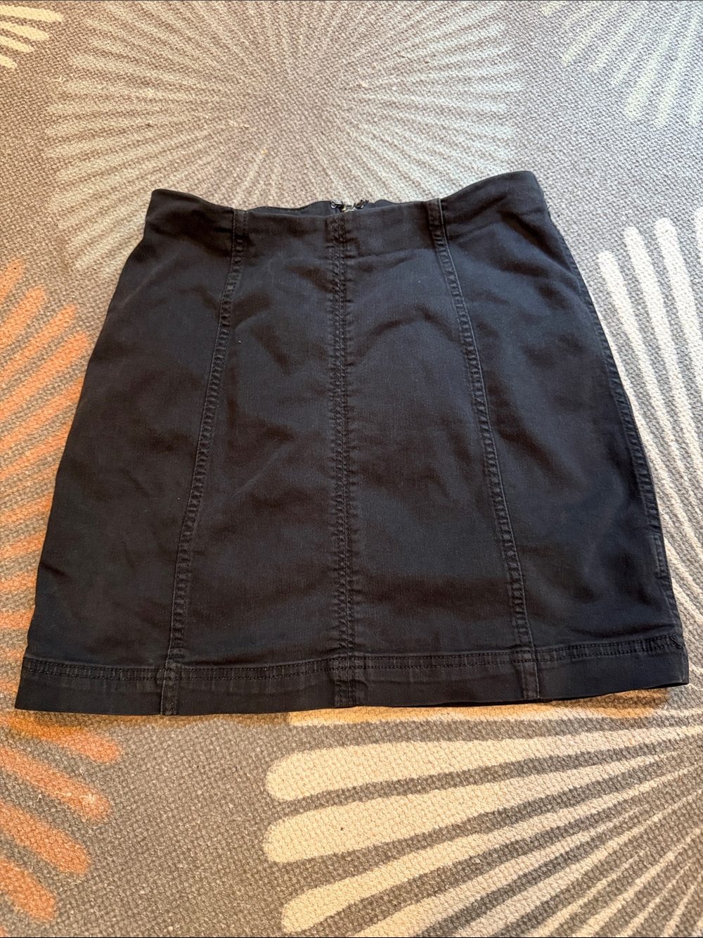 Free People Black Denim Mini Skirt 6